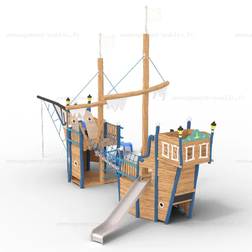 Caravelle pour aménagements ludiques en bois de robinier